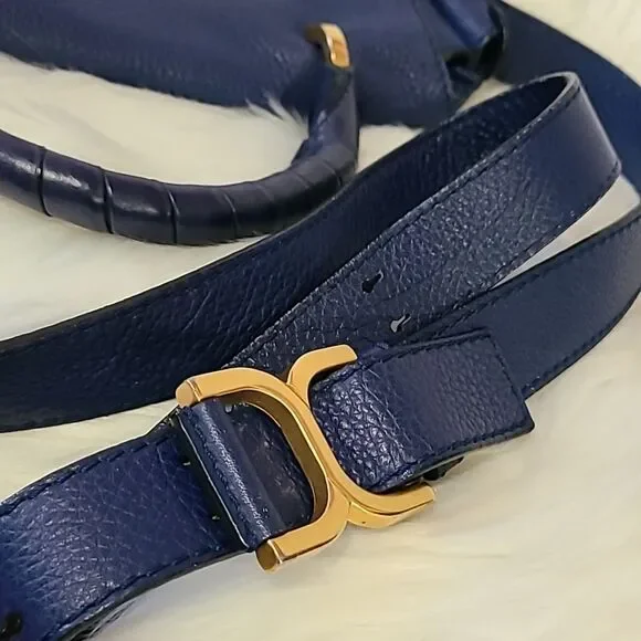 Chloe Navy Blue Crossbody Bag - Picture 8 of 14